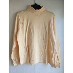 Partners II Women's Yellow Turtle Neck Long Sleeve Blended Fiber Top Size 18W